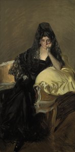 Retrato de Señora de Urcola con mantilla negra de Joaquín Sorolla